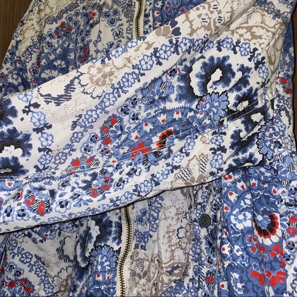 Free People | Daytrip Navy Printed Bomber Jacket - Picture 4 of 8